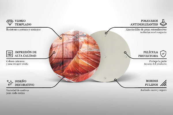 Chopping board glass Grand Canyon