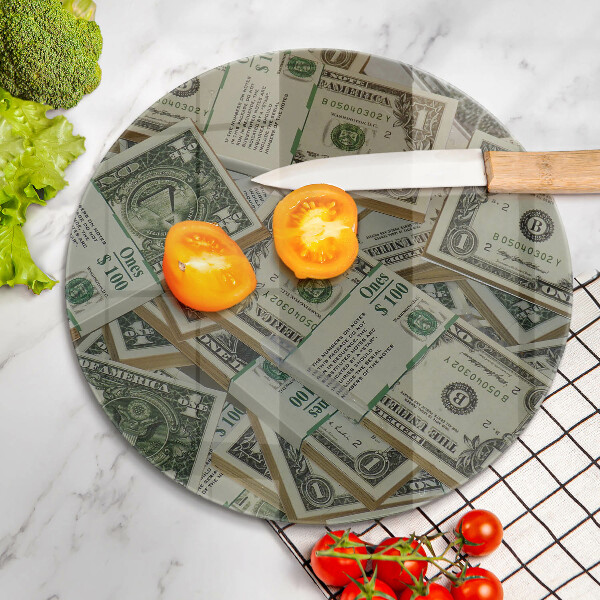 Chopping board glass Dollars