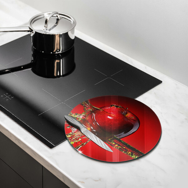 Glass worktop saver Apple fruit in water