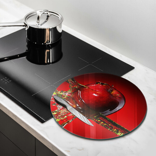 Glass worktop saver Apple fruit in water
