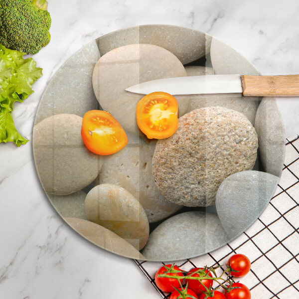 Glass worktop saver Oval stone pattern