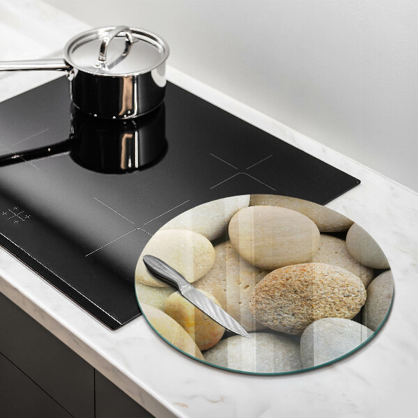 Glass worktop saver Oval stone pattern