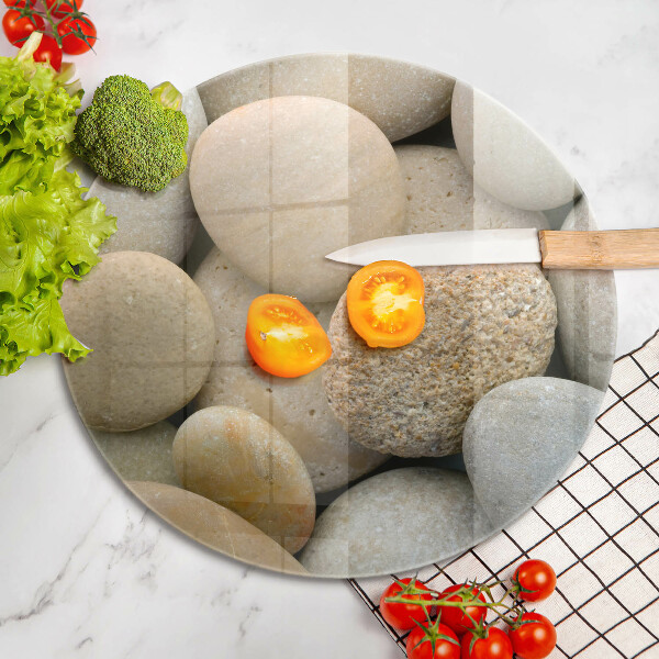 Glass worktop saver Oval stone pattern