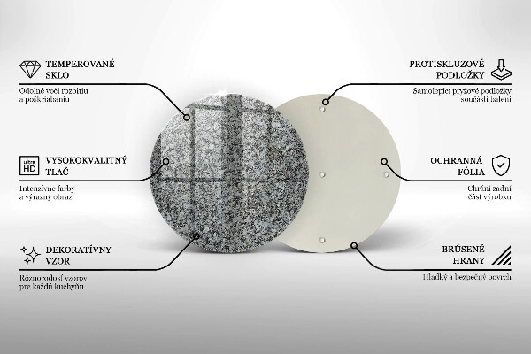 Glass worktop saver Stone texture