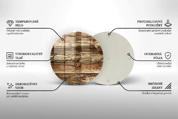 Glass worktop saver Wood texture boards