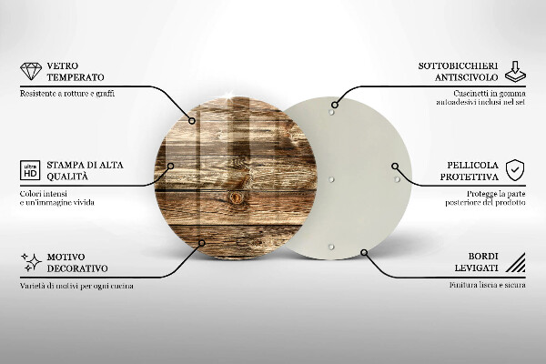 Glass worktop saver Wood texture boards