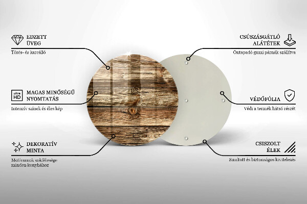 Glass worktop saver Wood texture boards
