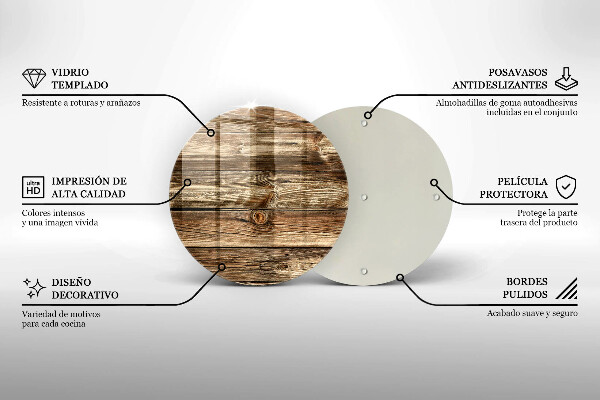 Glass worktop saver Wood texture boards