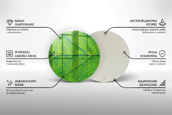Glass worktop protector Leaf lines nature