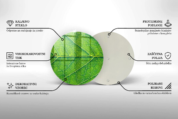 Glass worktop protector Leaf lines nature