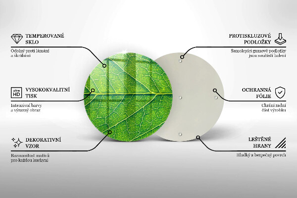 Glass worktop protector Leaf lines nature