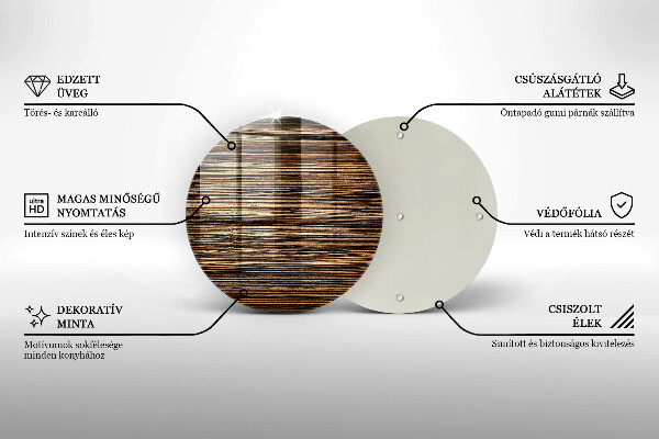 Glass worktop protector Wood texture