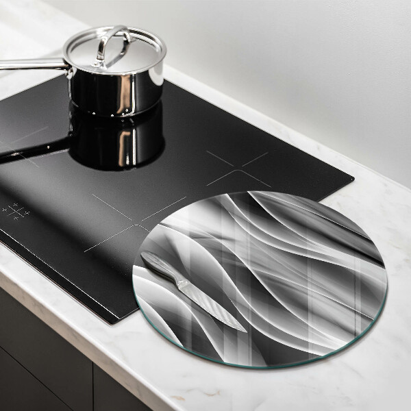 Glass worktop protector Abstraction of smoke lines