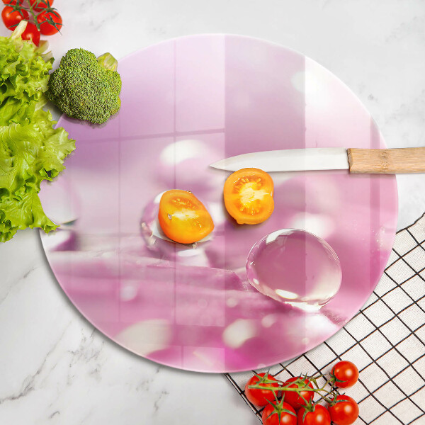 Glass worktop protector Rosa flower petals