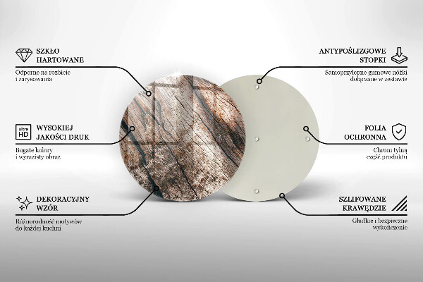 Glass worktop protector Wood structure