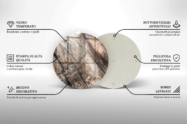 Glass worktop protector Wood structure