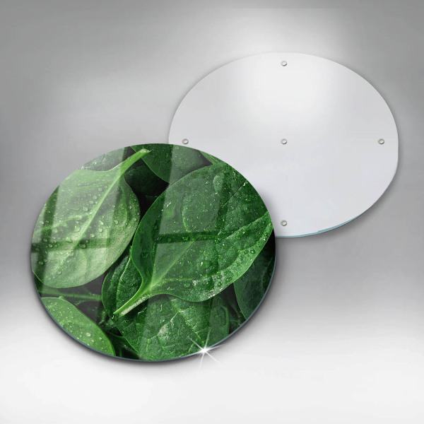 Glass worktop protector Basil leaves