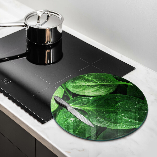 Glass worktop protector Basil leaves