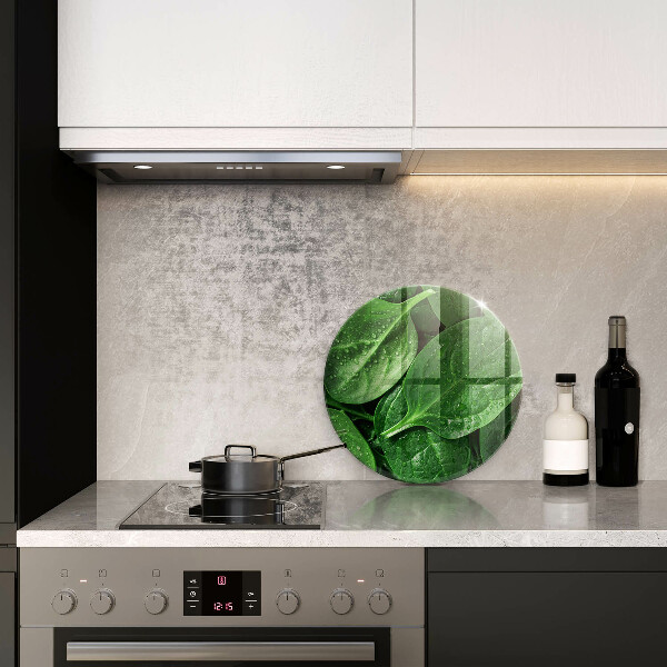 Glass worktop protector Basil leaves