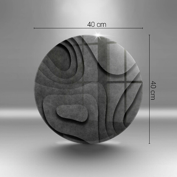 Glass worktop protector 3D stone shapes