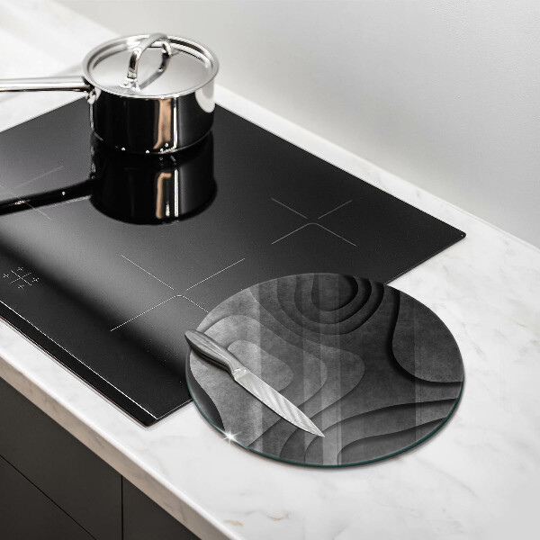 Glass worktop protector 3D stone shapes