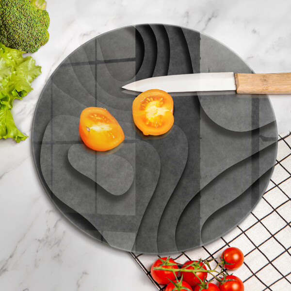 Glass worktop protector 3D stone shapes