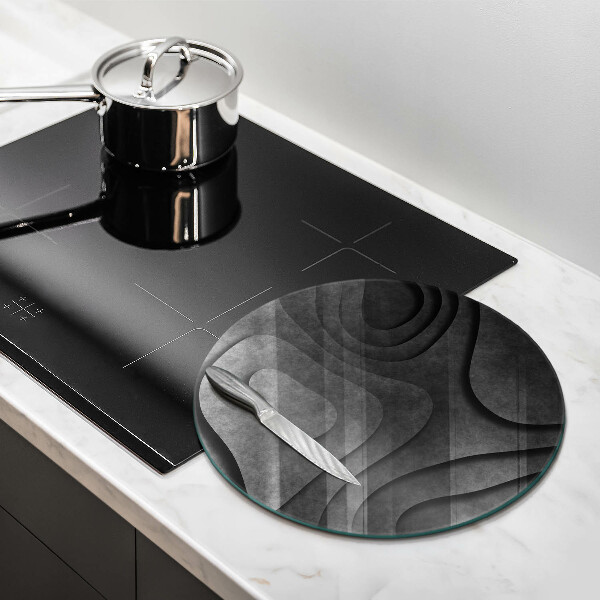 Glass worktop protector 3D stone shapes