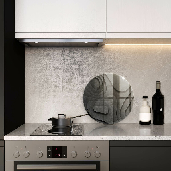 Glass worktop protector 3D stone shapes