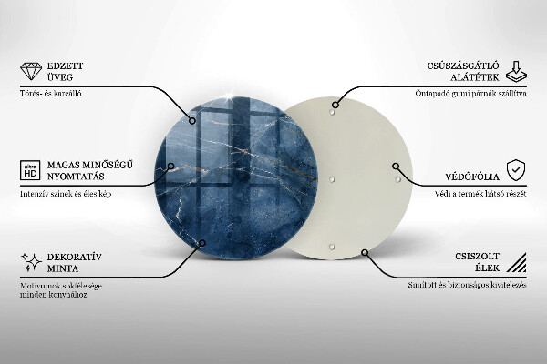 Chopping board glass Stone texture marble