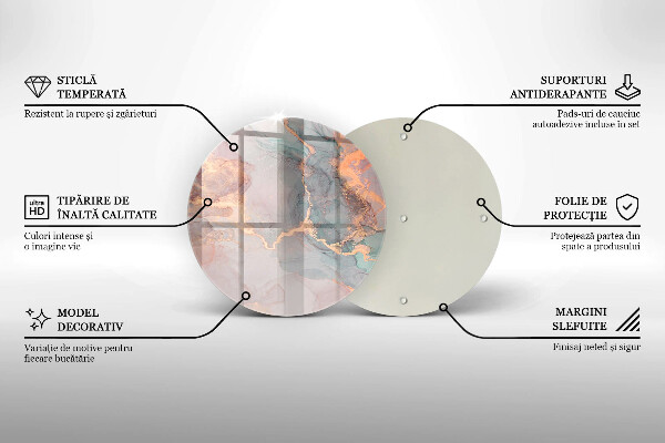 Kitchen worktop protector Marble with gold