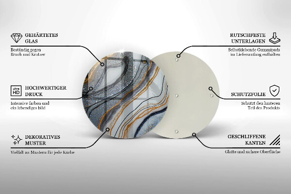 Kitchen worktop protector Rock with gold