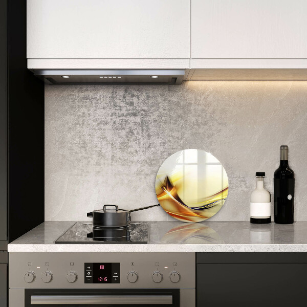 Glass worktop saver Abstraction light lines
