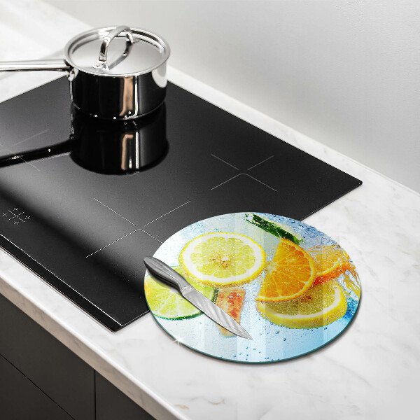 Glass worktop saver Juicy citrus water