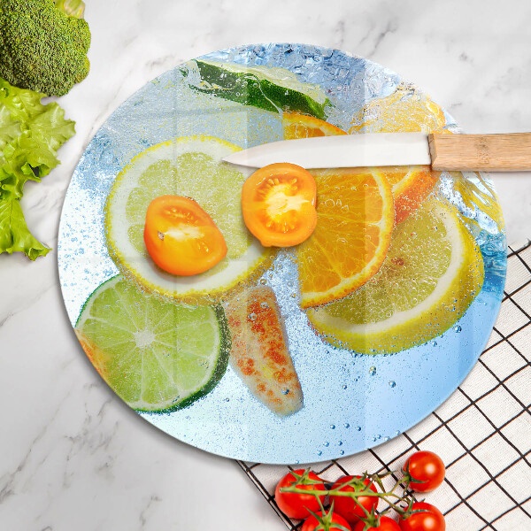 Glass worktop saver Juicy citrus water