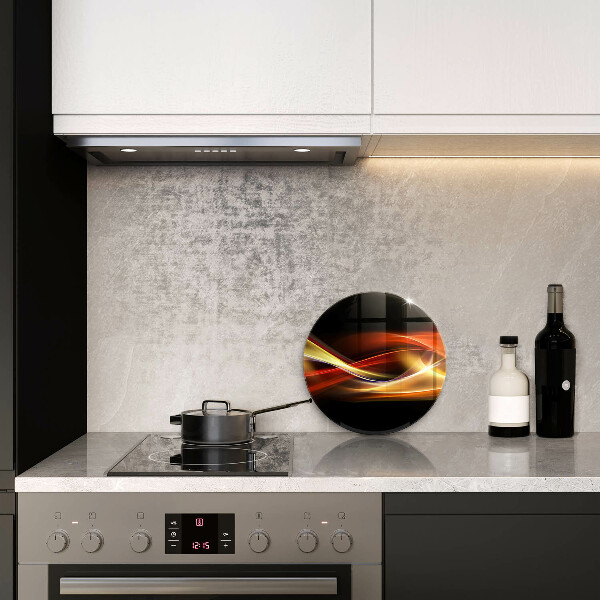 Chopping board glass Abstraction of smoke and light