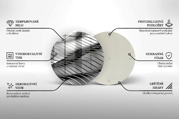 Glass worktop protector 3D metal structure