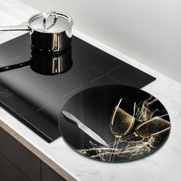 Kitchen worktop protector Champagne glasses