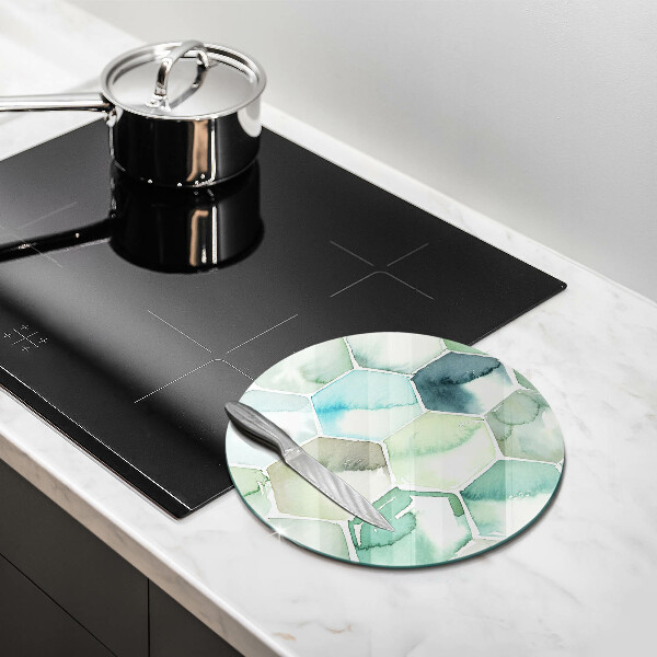 Chopping board Watercolor hexagons