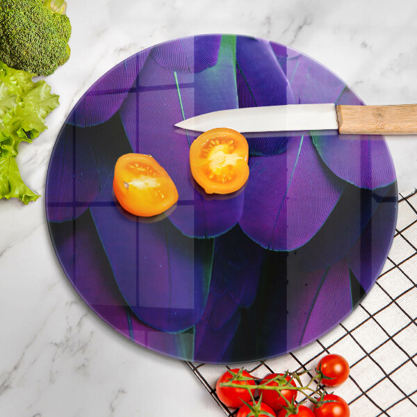 Chopping board Neon feathers