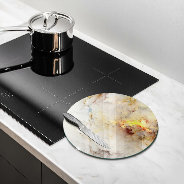 Cutting board Marble texture with gold