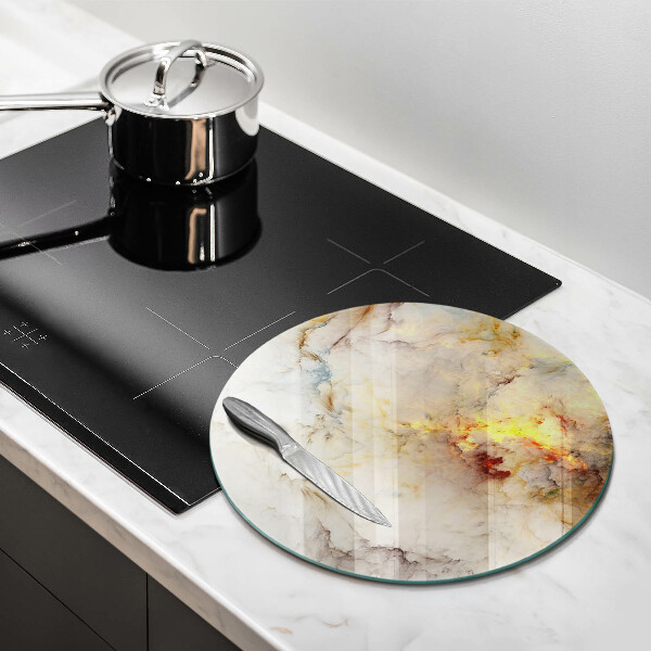 Cutting board Marble texture with gold