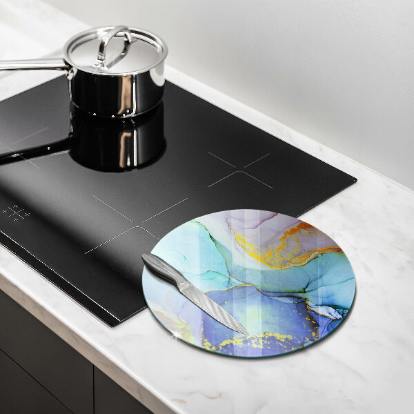 Cutting board Cracked stone gold