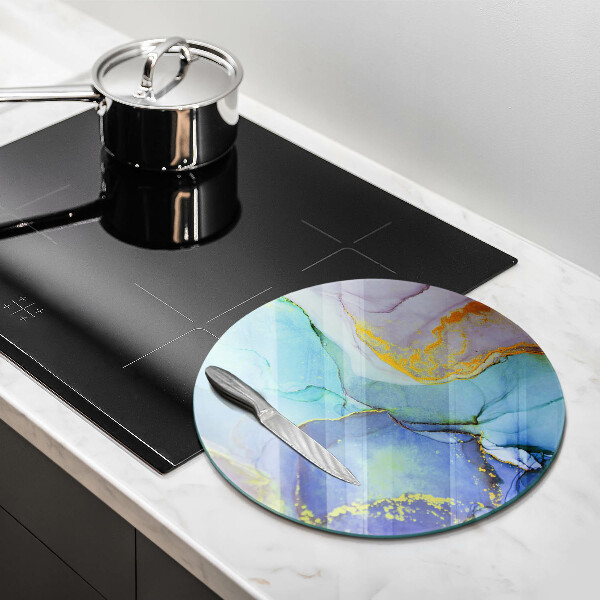 Cutting board Cracked stone gold