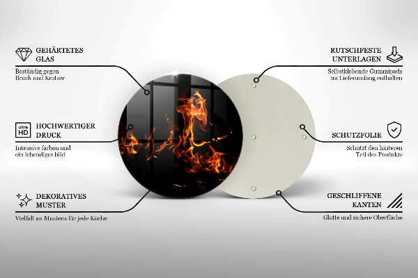 Cutting board Fire flame