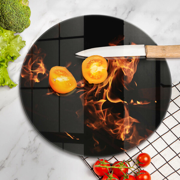 Cutting board Fire flame
