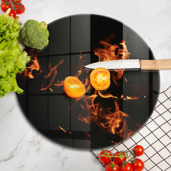 Cutting board Fire flame