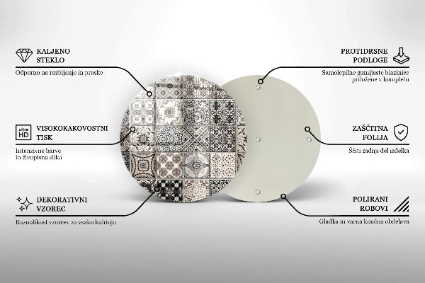 Glass worktop protector Decorative tiles