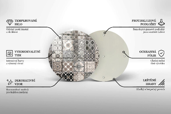 Glass worktop protector Decorative tiles