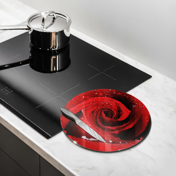 Glass worktop saver Rose flower petals