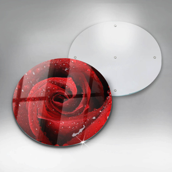 Glass worktop saver Rose flower petals
